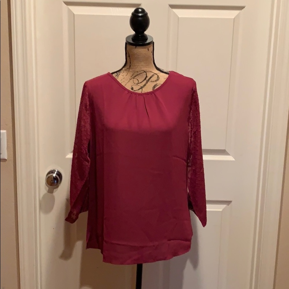 Van Heusen burgundy Top - Picture 1 of 6
